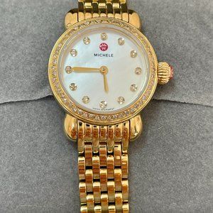 Michele Watch 18K Gold over Stainless Steel with 64 diamonds